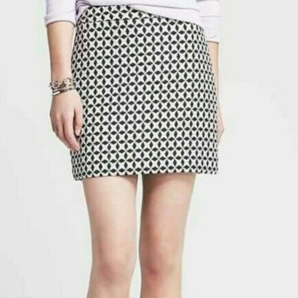 Banana Republic - Mini Jacquard Skirt - Black and White - Sz 12
